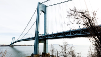 صورة شاهد.. رياح قوية تحرك جسرا في نيويورك