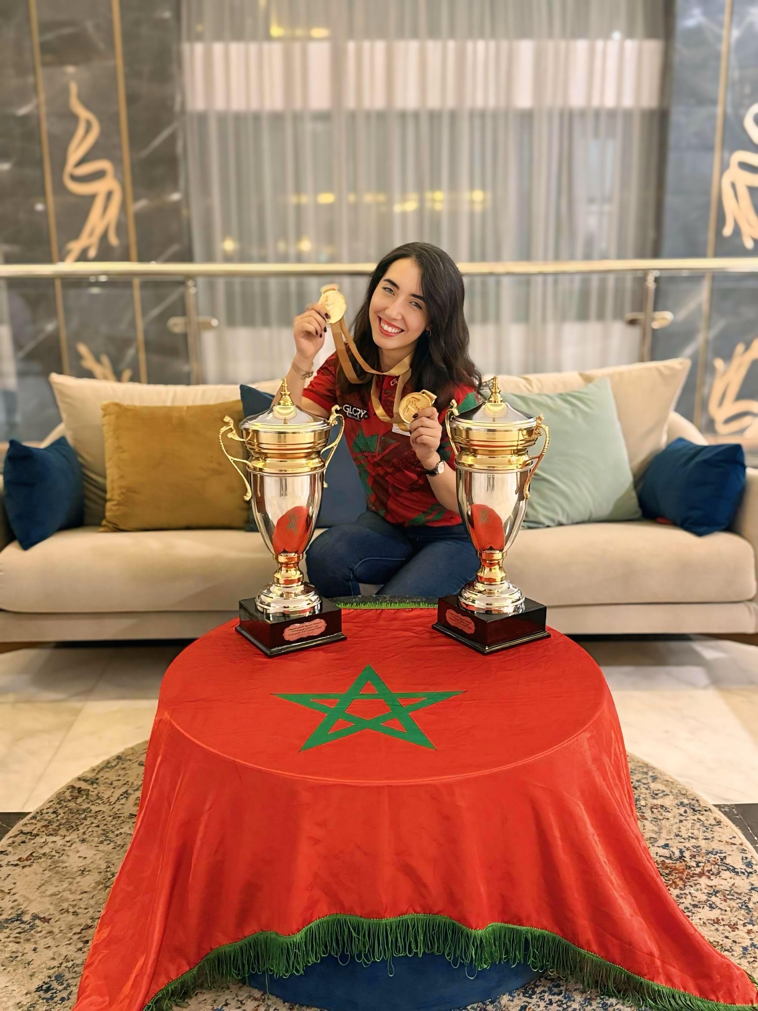 ياسمين إثريب بطلة العرب في البلياردو