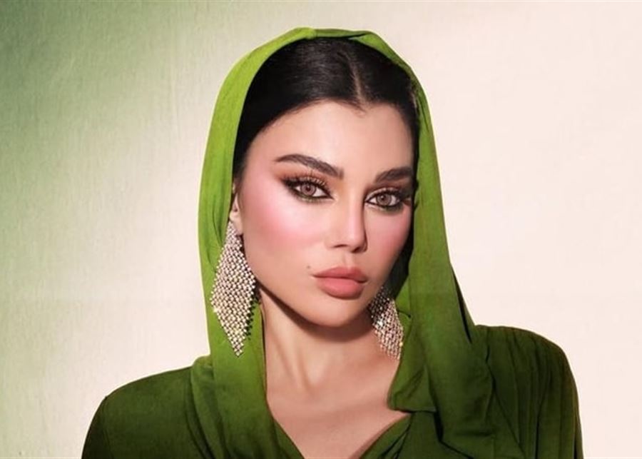 هيفاء وهبي بإطلالة شرقية جريئة باللون الأخضر هيفاء وهبي