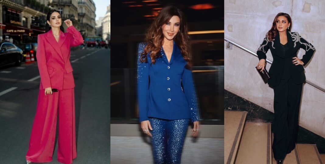 البدلة النسائية… خيار أنيق يعكس قوة المرأة في يومها العالمي