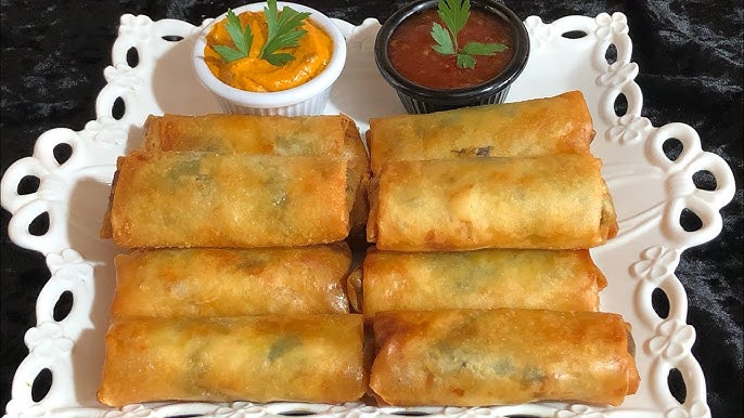 سيكار بالسمك الأبيض والسبانخ سيكار بالسمك والسبانخ